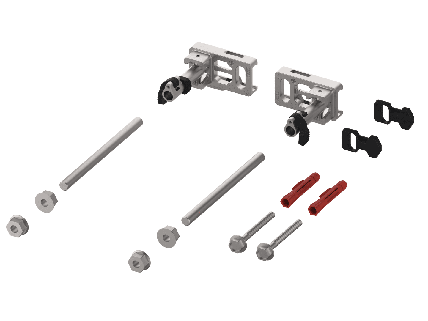 TECEprofil Modulbefestigung tiefenverstellbar und Schnellverschluss